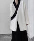 Diagonal Button Knit Top